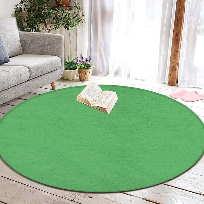 Room Sofa Yoga Soft Round Carpet, Home Decor Non Slip Kitchen Office Circle Rug - Image 5
