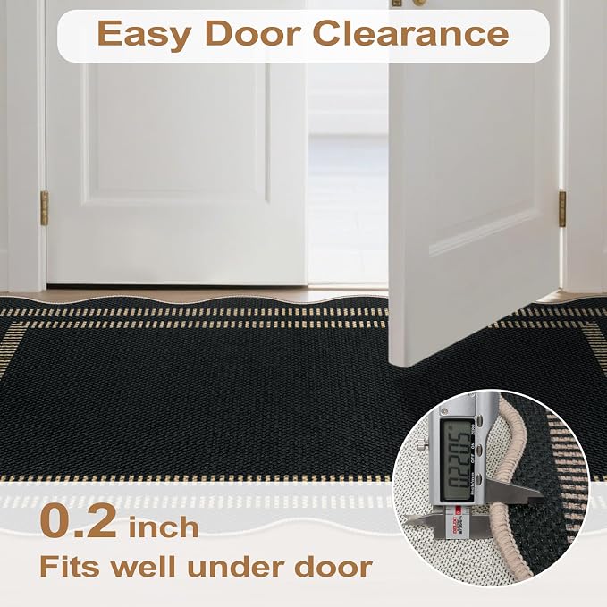 Easy Jute Outdoor Mats for Front Door, 2x3 Small Washable Kitchen Rugs - Image 6