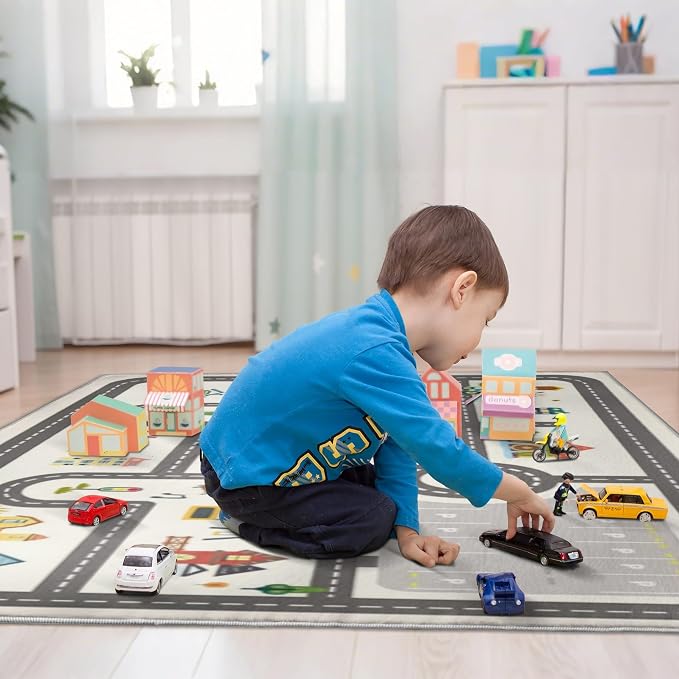 5x7ft Kids Town Road Play Rug - Image 5