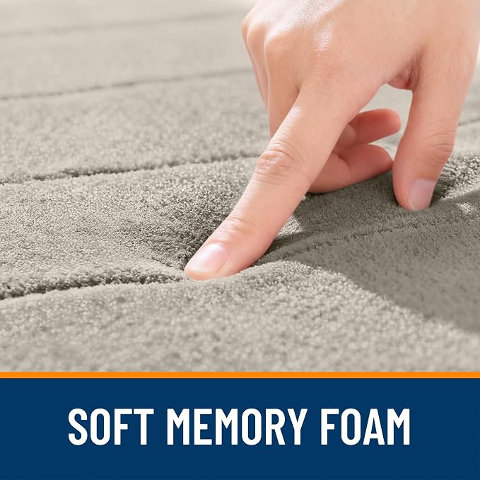 OLANLY Memory Foam Bath Mat 59x35, Super Soft Absorbent Bathroom Rugs, Quick Dry - Image 5