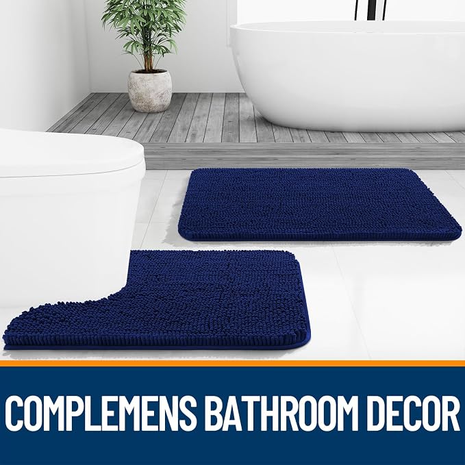 OLANLY Large Bathroom Rugs 40x32, Extra Soft Absorbent Chenille Bath Rugs - Image 7