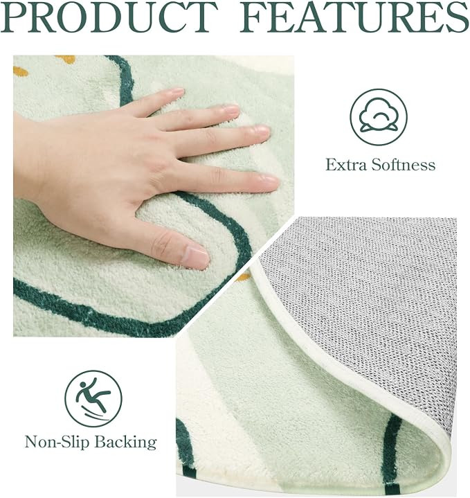 Lahome Green Round Area Rugs 5Ft - Image 8