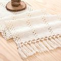 MLMW Ivory Table Runner 72 inches Boho Home Decor Farmhouse Rustic Dining Table by MLMW