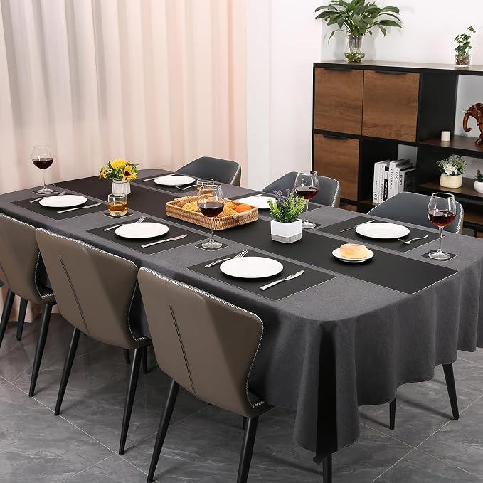 Table Runners 94 Inch Long, Dual-Sided Faux Leather Table Runner | Waterproof - Image 6