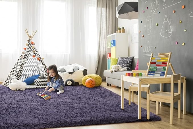 TWINNIS Super Soft Shaggy Rugs Fluffy Carpets 5x8 Feet, Indoor Modern Plush - Image 4