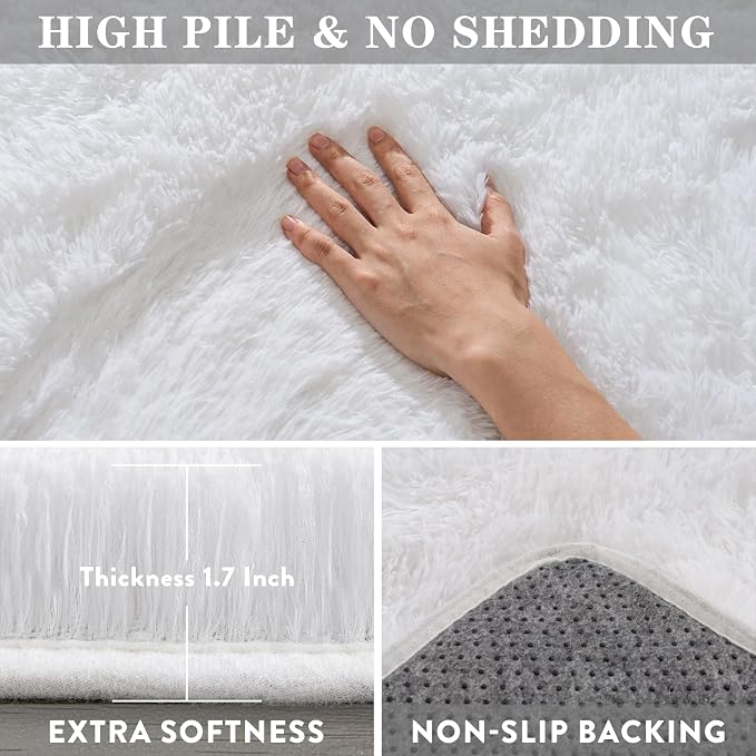 Shaggy Rugs for Bedroom Living Room Dorm Kids Room Decor, Soft Modern Indoor - Image 6