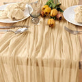 Champagne Cheesecloth Table Runner Farmhouse Sand Gauze Table Runner | by MLMC