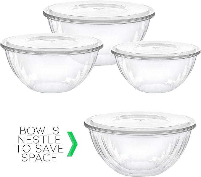 PLASTICPRO Disposable 48 Ounce Round Crystal Clear Bowls - Image 7