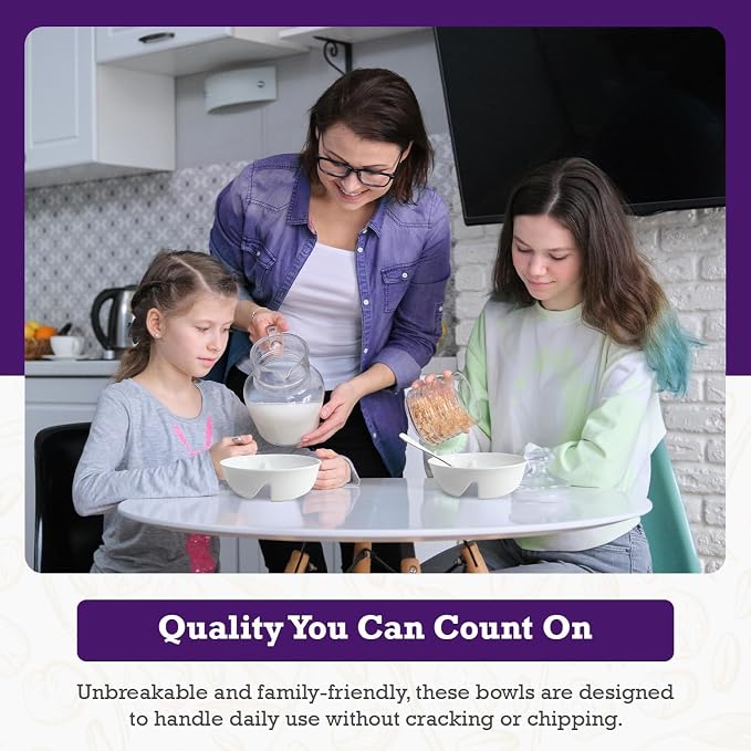 6 Pack - Just Crunch Anti-Soggy Cereal Bowl - Keeps Cereal Fresh & Crunchy | - Image 6