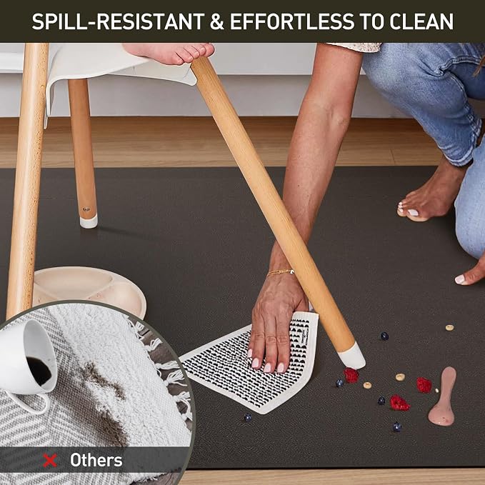 Area Floor Mat for Home, Spill Resistant Hard Floor Protector Cover for Mud Room - Image 2