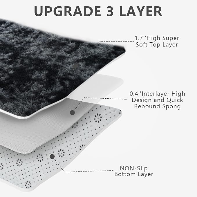 Shag Area Rugs for Bedroom Living Room, 8X10 Ultra Soft Fluffy Area Rugs for - Image 4