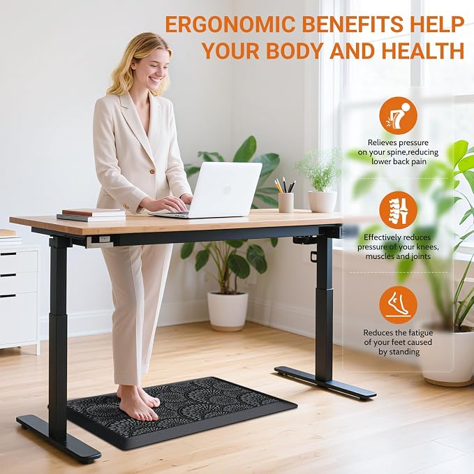 Mattitude 4/5 Inch Kitchen Mat, 17.3x28in Heavy Duty Ergonomic Comfort Foam - Image 6