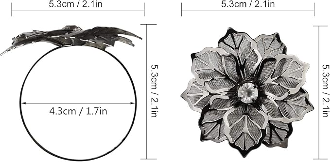Picowe Set of 12 Alloy Napkin Rings - Image 2