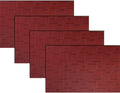 PIGCHCY Placemats, Washable Durable Vinyl Woven Table Mats, Elegant Heat by PIGCHCY