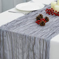 3 Pack Grey Cheesecloth Table Runner 120 Inch Boho Wedding Decor | Cheesecloth by Fixwal