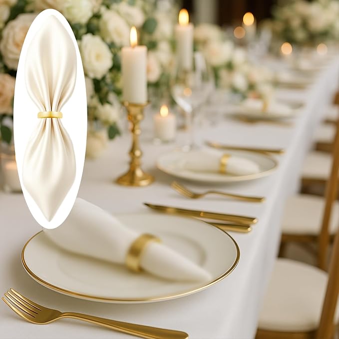 24 Pcs Stainless Steel Napkin Rings - Image 4