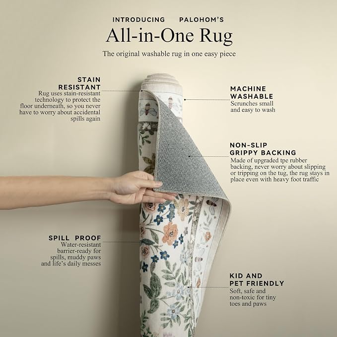 Washable Kitchen Rug Runners for Hallways: 2'x6' Bedroom Rug Non Slip Low-Pile - Image 4