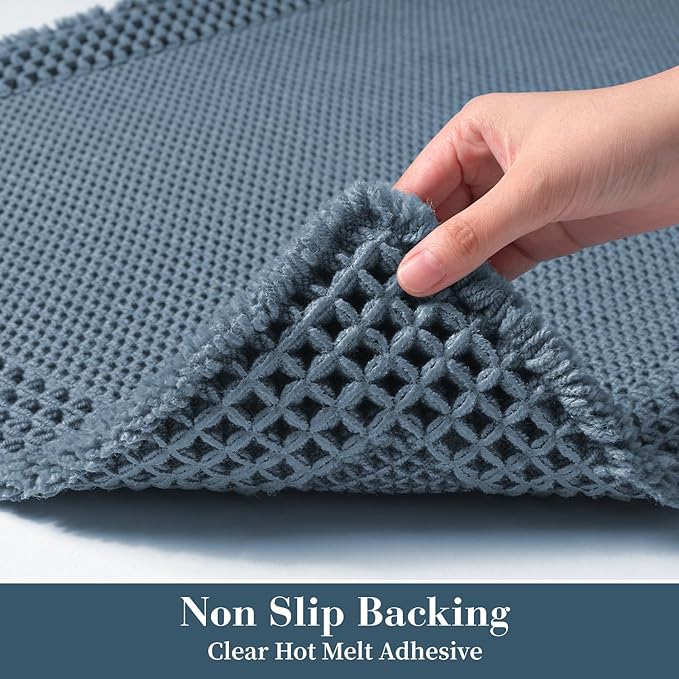 RESARE Waffle Bathroom Runner Rugs, Super Absorbent Bath Mat Non Slip Washable - Image 4