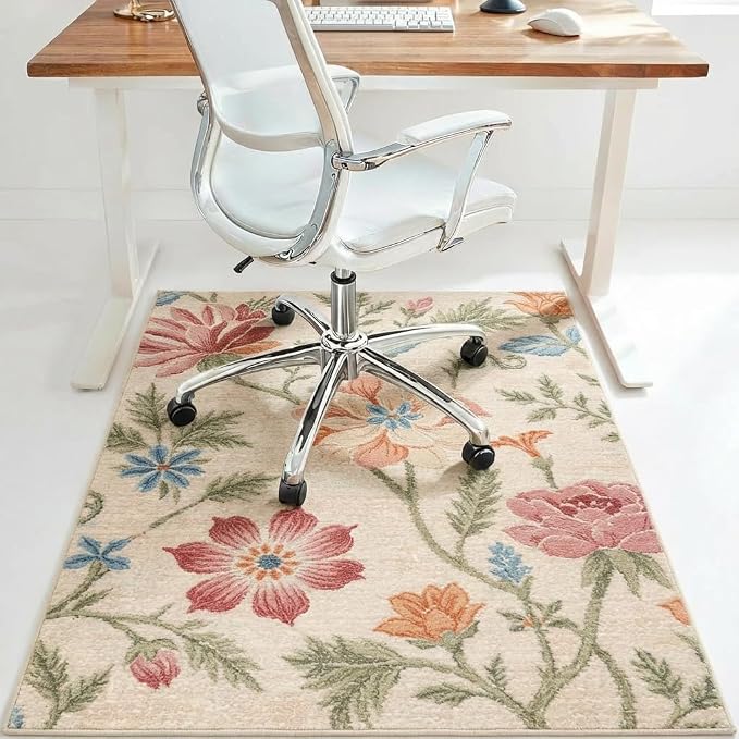 36"x60" Office Chair Mat for Hardwood Tile Floor, Under Desk Carpet Protector by BESBLEE