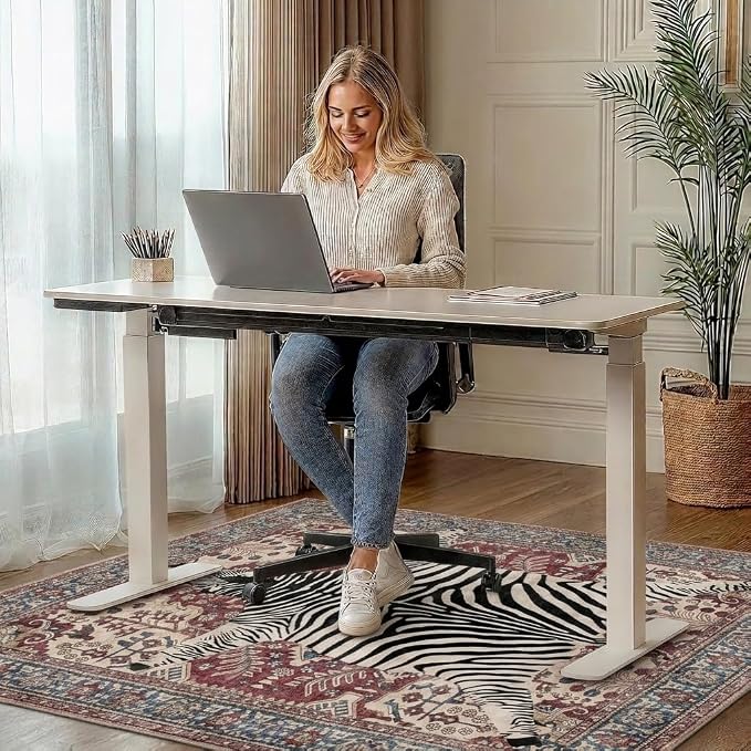 48"x60" Office Chair Mat for Hardwood Tile Floor, Under Desk Carpet Protector - Image 2
