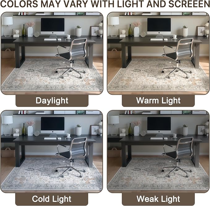 48"x60" Office Chair Mat for Hardwood Tile Floor, Under Desk Carpet Protector - Image 6
