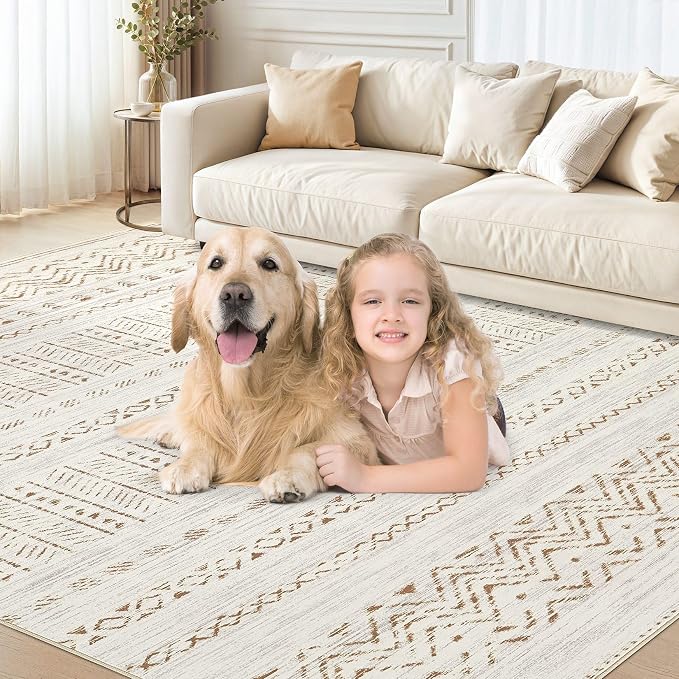 cotiled 12x15 Area Rugs Living Room Rug: Washable Boho Rugs - Image 5