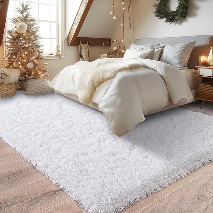 9x12 Large White Fluffy Area Rugs - Image 4