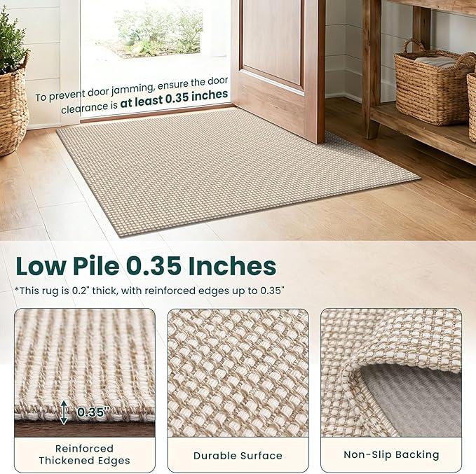 KOZYFLY 3x6 Washable Runner Rug, Non Slip Wide Runners - Image 4