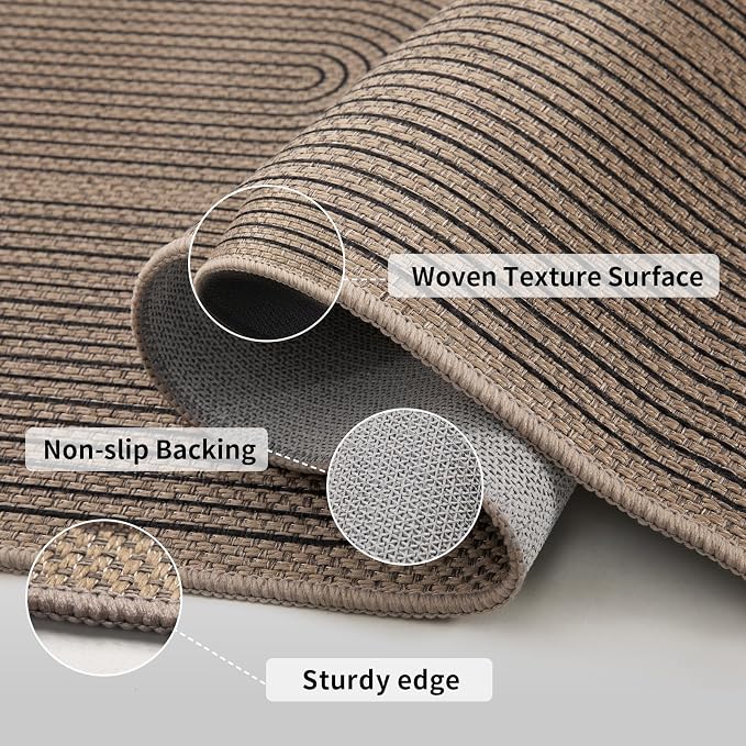 Tangsoo Rainbow Easy Jute 2.6x10 Washable Kitchen Runner Rug - Image 3