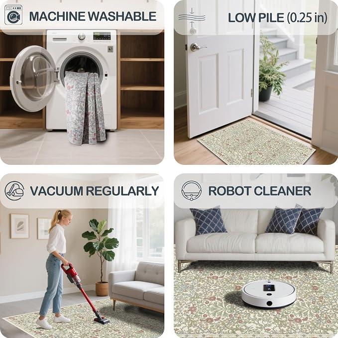 Washable 2' x 6' Runners for Hallways, Non Slip Long Floor Runner for Kitchen - Image 6