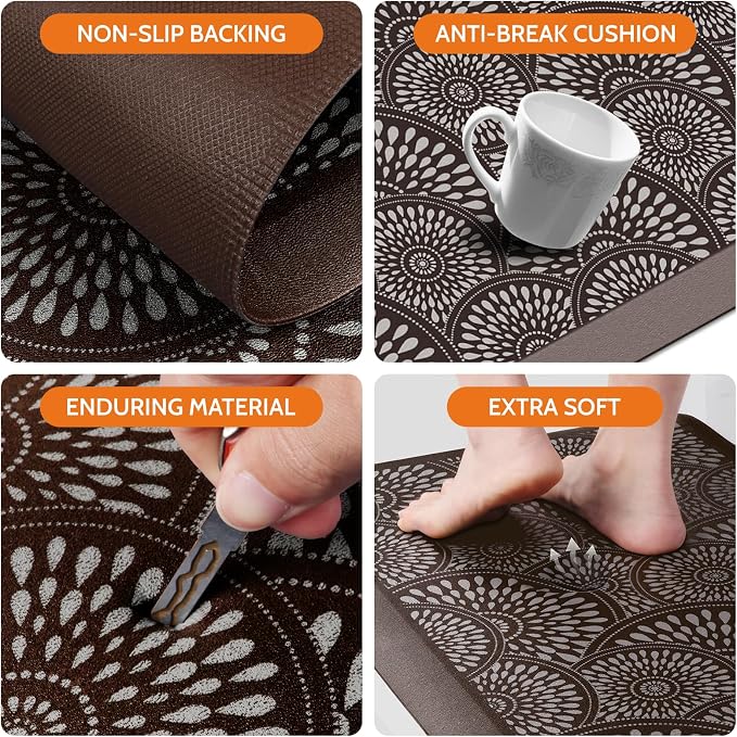 Mattitude 4/5 Inch Kitchen Mat, 24x70in Heavy Duty Ergonomic Comfort Foam - Image 4