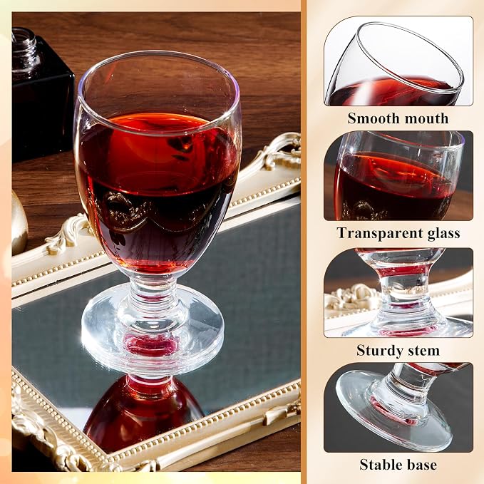 Patelai Set of 30 Water Goblet, 10.5 oz Clear Drinking Glasses Bulk Dishwasher - Image 3