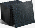 SUPERJARE 0.56'' Thick 24 Pcs 96 Sq Ft Rubber Top Exercise Equipment Mats by SUPERJARE