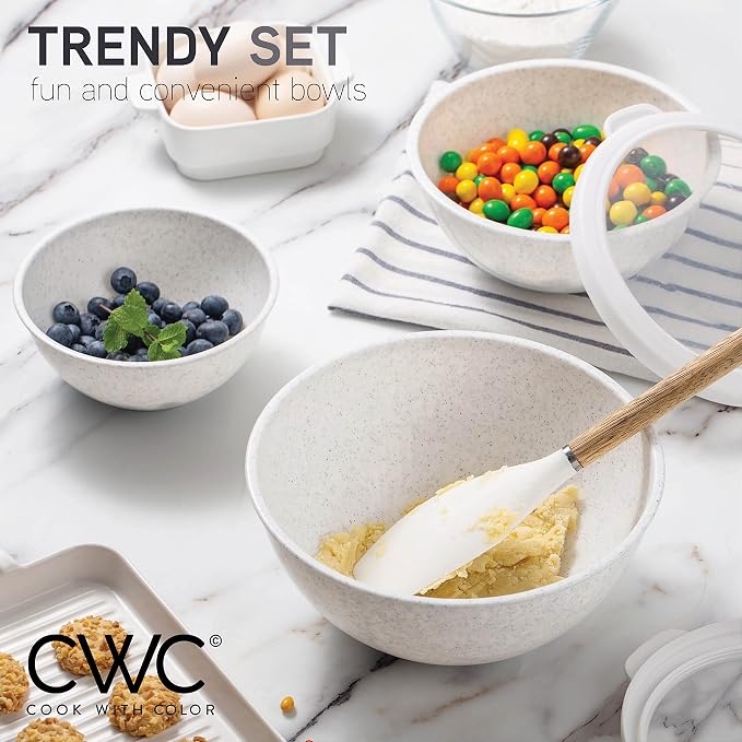COOK WITH COLOR Mixing Bowls with TPR Lids - Image 7
