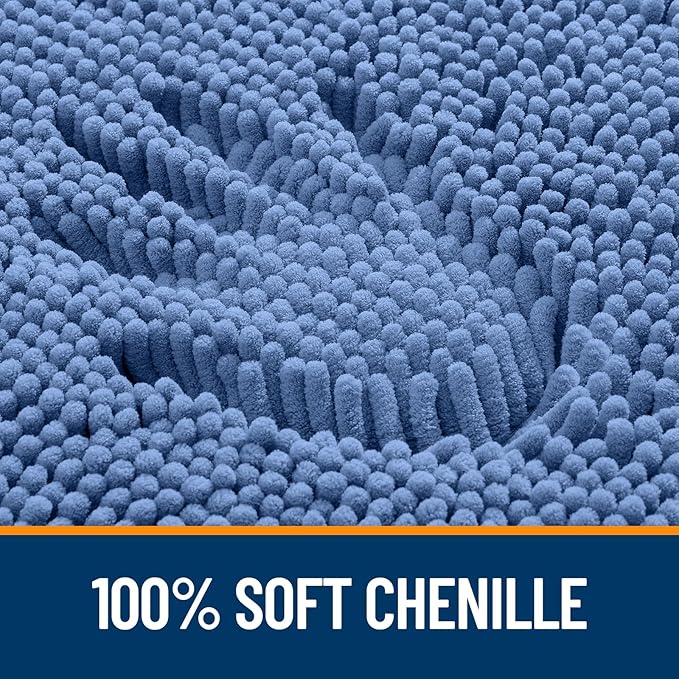 OLANLY Toilet Rugs U-Shaped 24x20, Extra Soft Absorbent Chenille Contour - Image 3