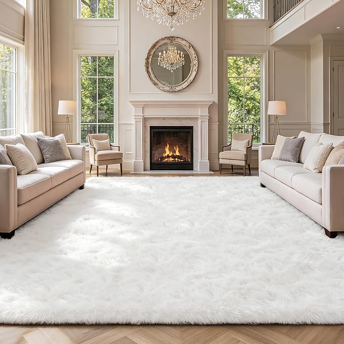 Shag Area Rugs for Living Room 8X10 Ultra Soft Fluffy Area Rugs for Bedroom Dorm - Image 3