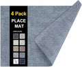 Faux Leather Heat Resistant Placemats 4 Packs, Waterproof Wipeable Dining PU by homing