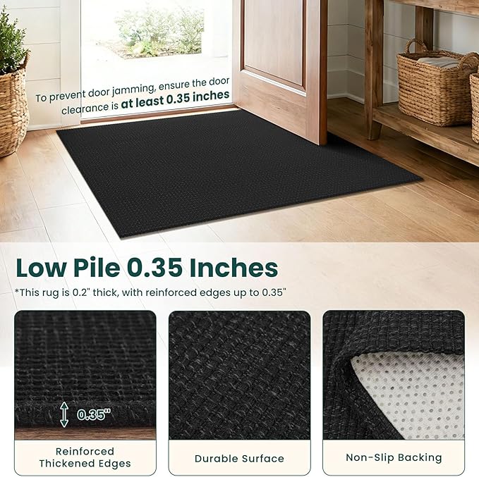 KOZYFLY Black 2.5'x20' Runners Rugs - Image 4