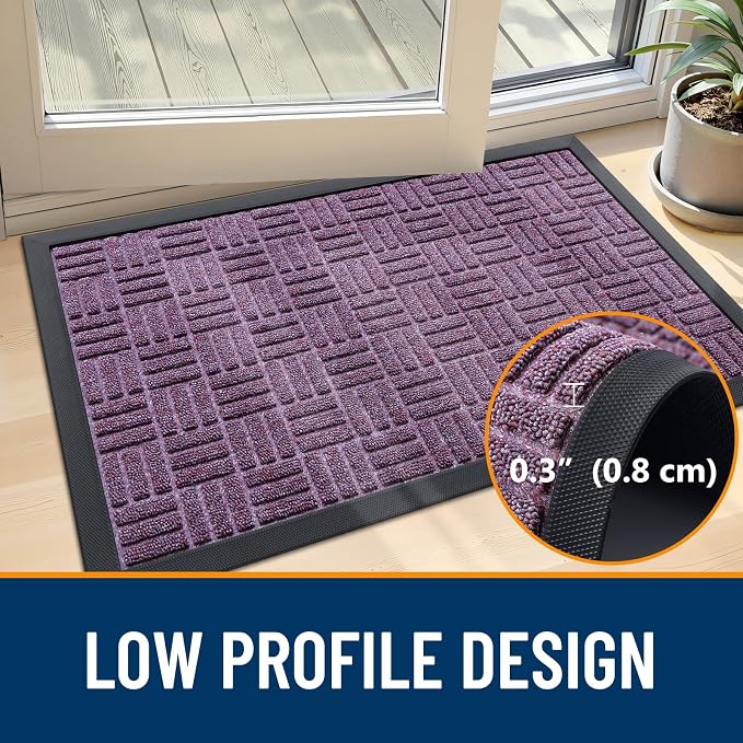 OLANLY Front Door Mat Outside Entrance 47x23, Heavy Duty Sturdy Natural Rubber - Image 4