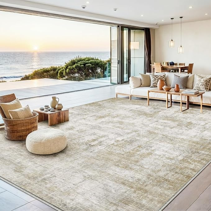 10x14 Area Rugs Washable Living Room Rug-No Slip Soft Carpets Modern Abstract by Unknown