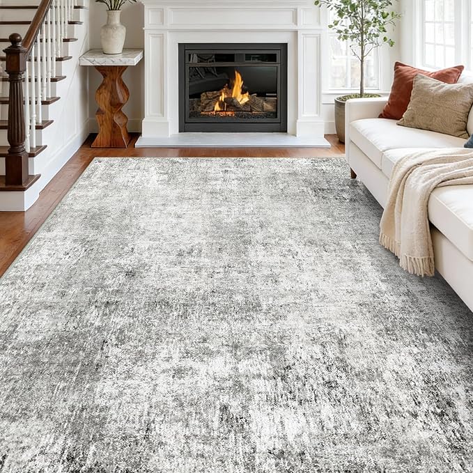 RELEANY Washable Area Rugs 10'x14 Non-Slip Modern Abstract Soft by RELEANY