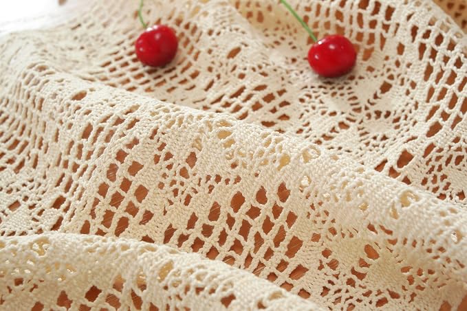 meioro Crochet Lace Table Runner, 12x56 Inch Boho Cotton Table Runners - Image 9