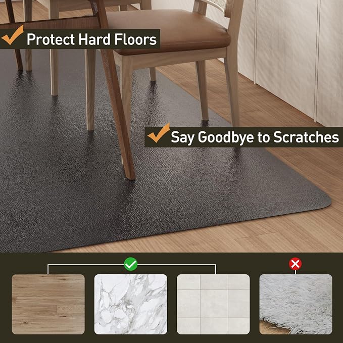 Area Floor Mat for Home, Spill Resistant Hard Floor Protector Cover for Mud Room - Image 3