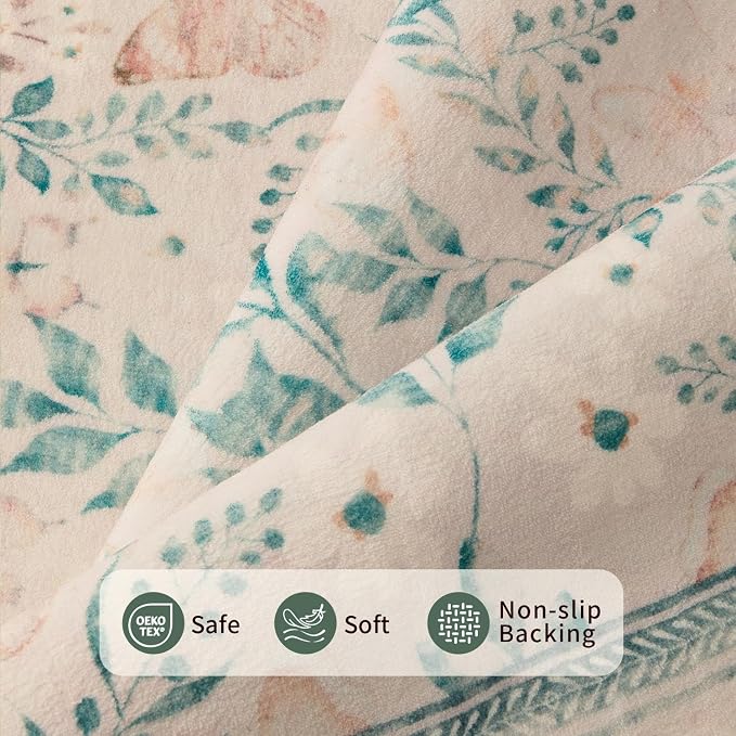 Rugxara 2x6 Floral Runner Rug, Washable Runners - Image 4
