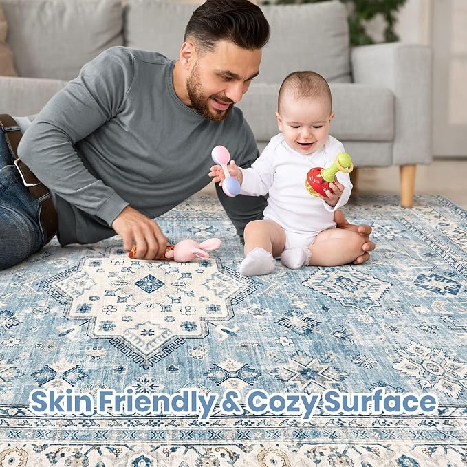 Vintage Living Room Area Rug 6x9 - Image 4