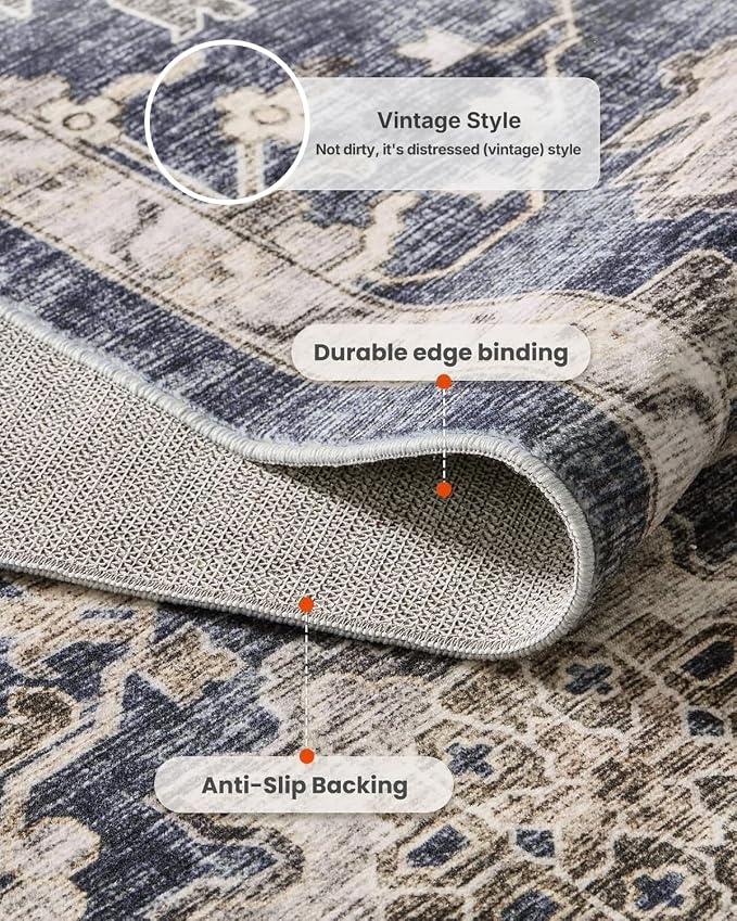 AMADA HOMEFURNISHING 6x9 Area Rugs, Vintage Rugs - Image 7