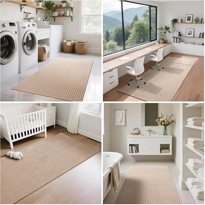 YDKGL 2x4 ft Entryway Rug Indoor Door Mat Non Slip Boho Woven Washable Area - Image 7