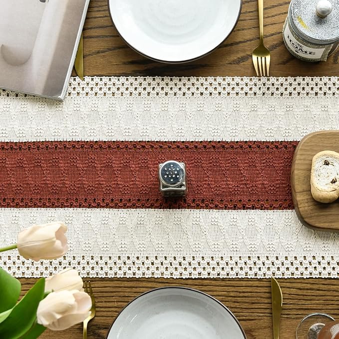 Artoid Mode Caramel Farmhouse Rustic Table Runner 12x48 Inch | Seasonal Holiday - Image 3