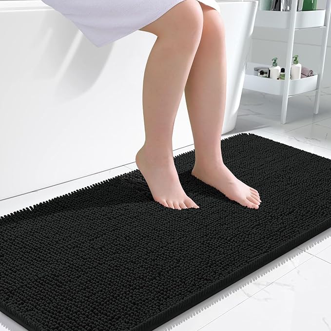OLANLY Bathroom Runner Rugs 47x24, Extra Soft Absorbent Chenille Bath Rugs by OLANLY