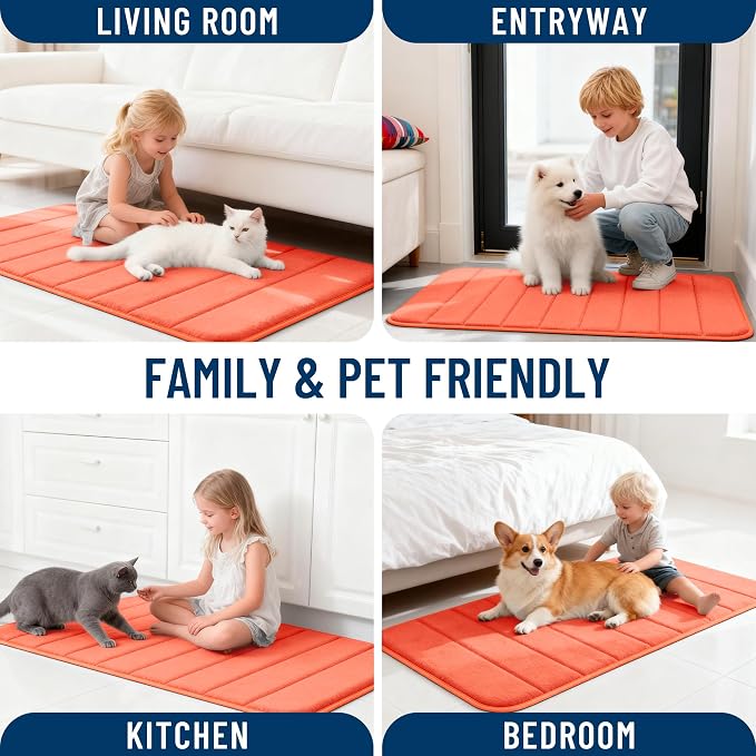 OLANLY Memory Foam Bath Mat 36x24, Super Soft Absorbent Bathroom Rugs, Quick Dry - Image 9